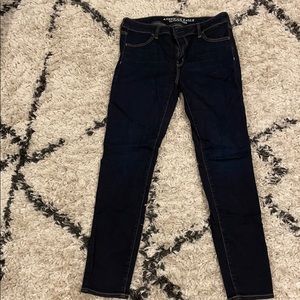 American Eagle Mid-rise Dark Blue Denim Jeans